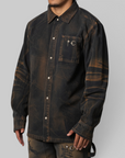 TC Two Tone Washed Shirt - Rust Black
