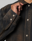 TC Two Tone Washed Shirt - Rust Black