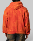 TC Two Tone Washed Zip-Up Hoodie - Red