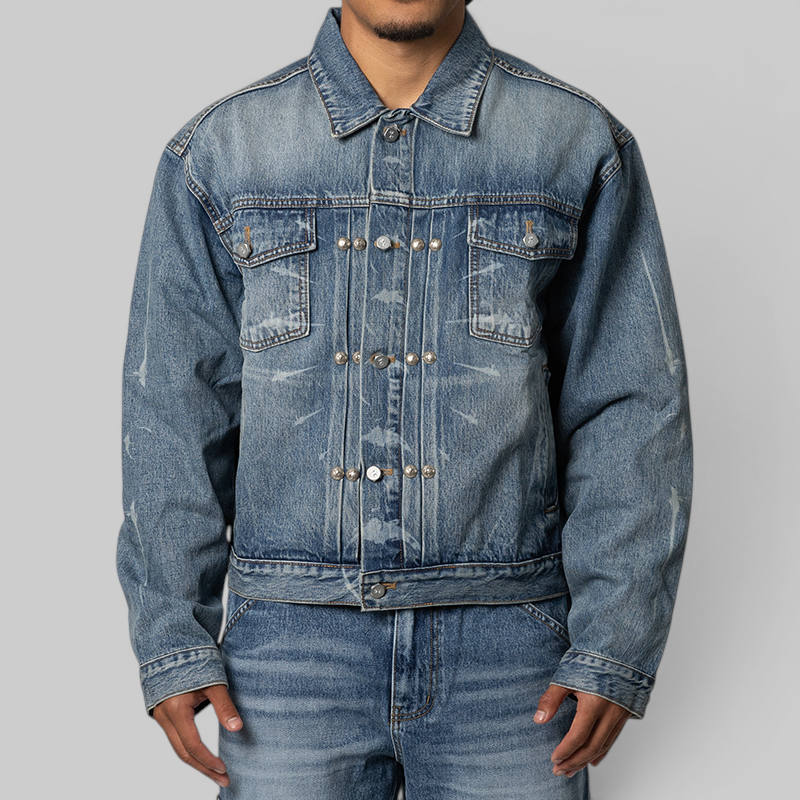 TC Spine Laser Denim Jacket - Blue – LOADED