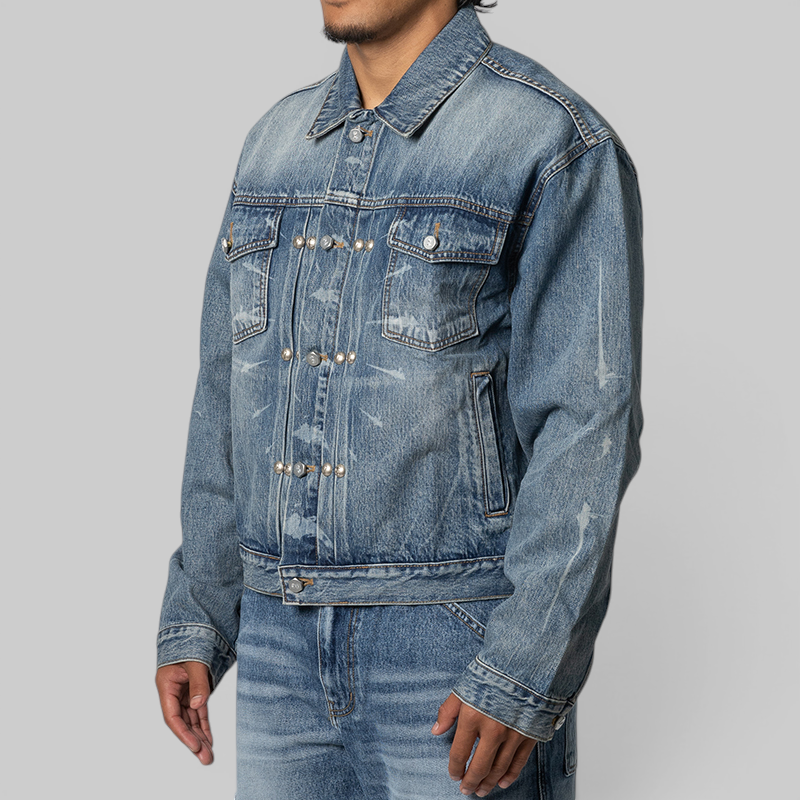 TC Spine Laser Denim Jacket - Blue – LOADED
