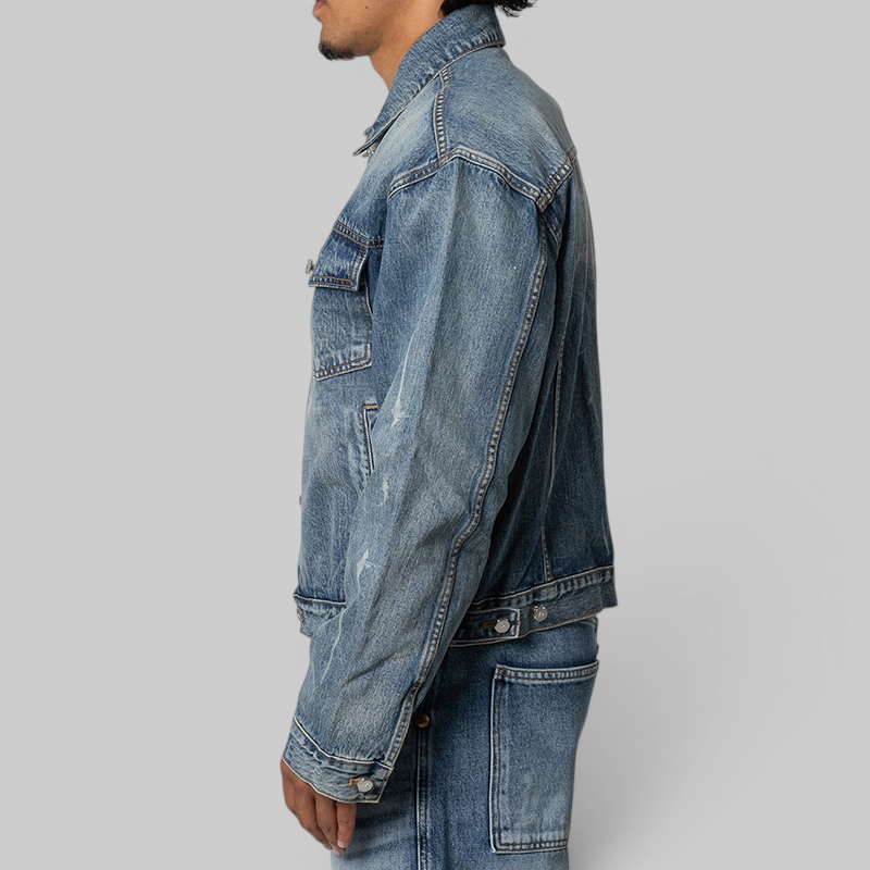 TC Spine Laser Denim Jacket - Blue – LOADED