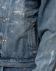 TC Spine Laser Denim Jacket - Blue