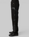 TC Leather Washing Denim Pant - All Black