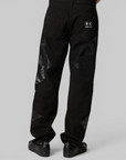 TC Leather Washing Denim Pant - All Black