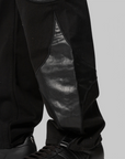 TC Leather Washing Denim Pant - All Black