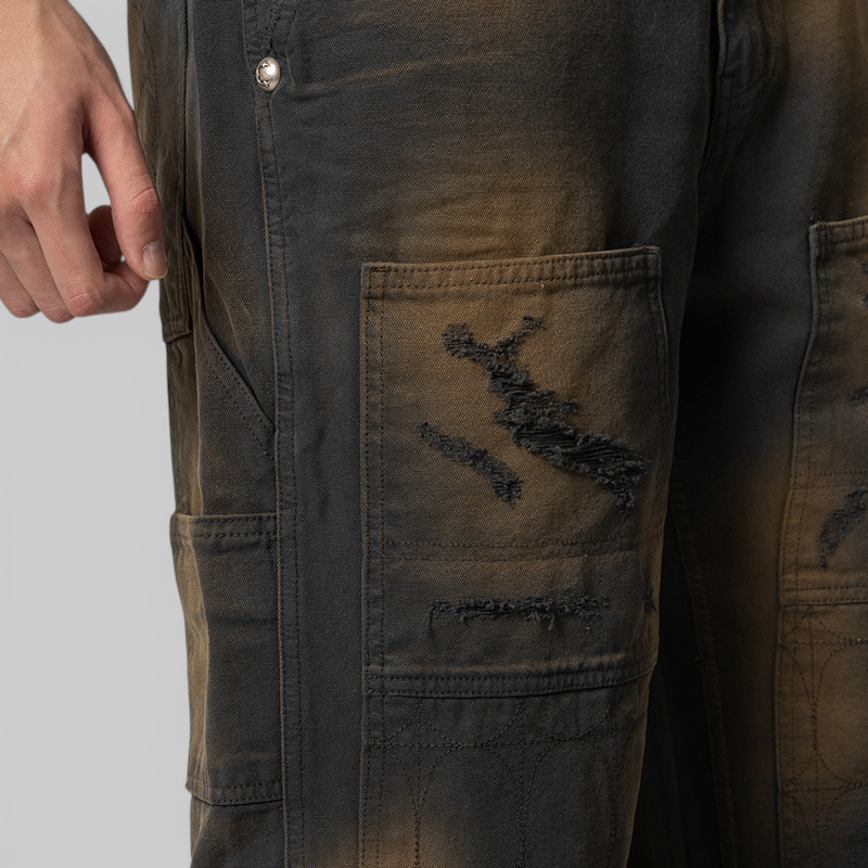 TC Two Tone Washed Pant - Rust Black