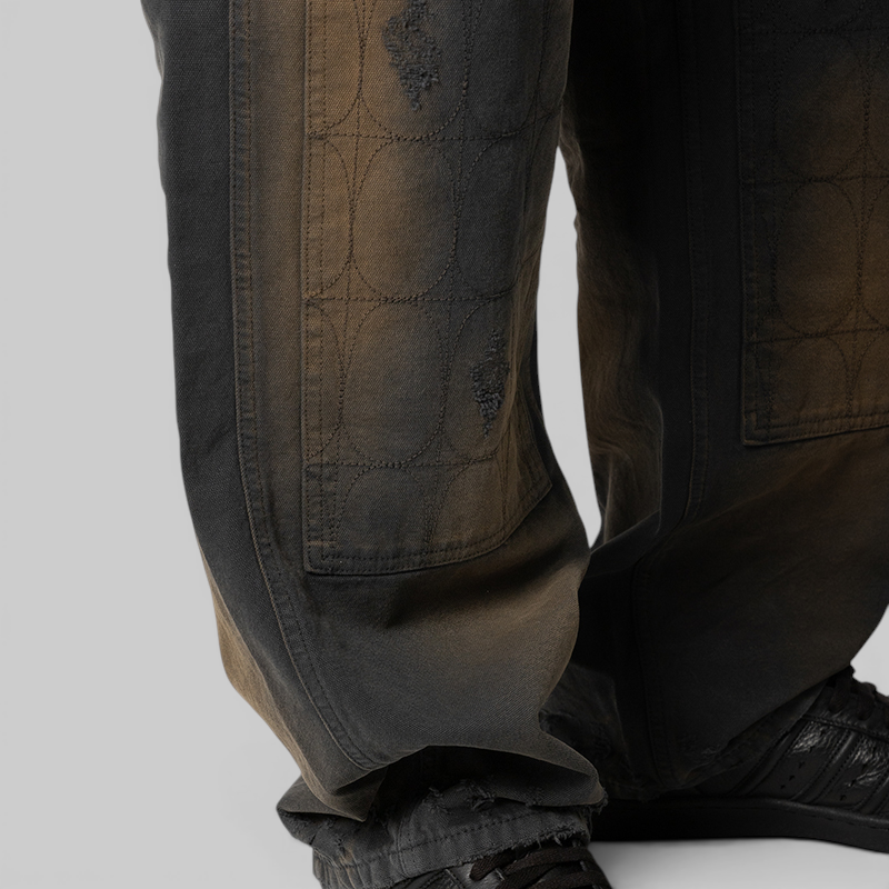 TC Two Tone Washed Pant - Rust Black