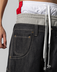 3 Layered Denim Pant - Indigo Blue