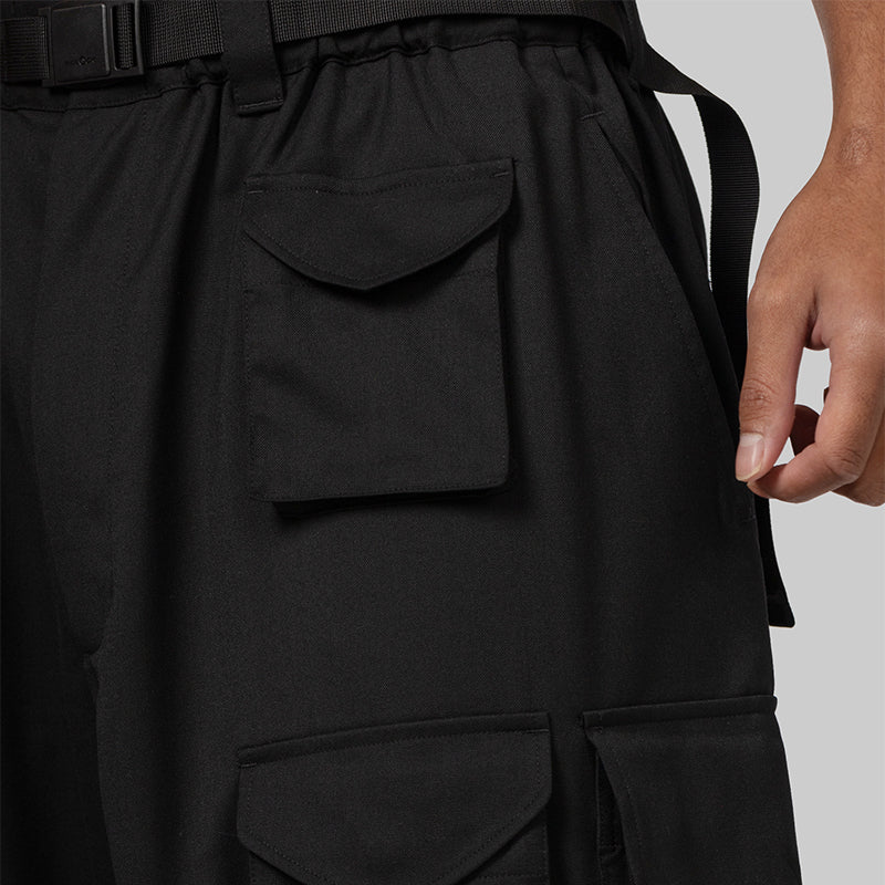 Refined Woven Cargo Pant - Black