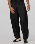 Refined Woven Trackpant - Black