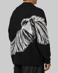 GFX Knit Cardigan - Black