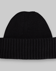 Nylon Patch Beanie - Black