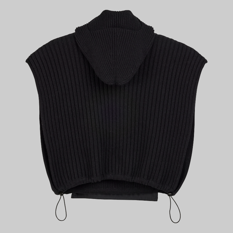 Hooded Vest - Black