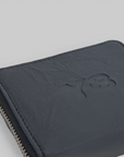 Crinkle Leather Wallet - Black