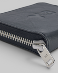Crinkle Leather Wallet - Black