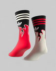 X 100 Thieves Socks - Cream White/Red