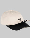 3-Stripe 'Double Brim' Cap - Talc