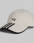 3-Stripe 'Double Brim' Cap - Talc