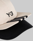 3-Stripe 'Double Brim' Cap - Talc