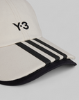 3-Stripe 'Double Brim' Cap - Talc