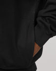 French Terry Zip Hoodie - Black