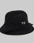 3-Stripe 'Double Brim' Bucket Hat - Black