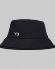 3-Stripe 'Double Brim' Bucket Hat - Black