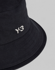 3-Stripe 'Double Brim' Bucket Hat - Black