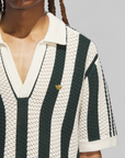 X CLOT By Edison Chen Knit Polo - Green/Cream White