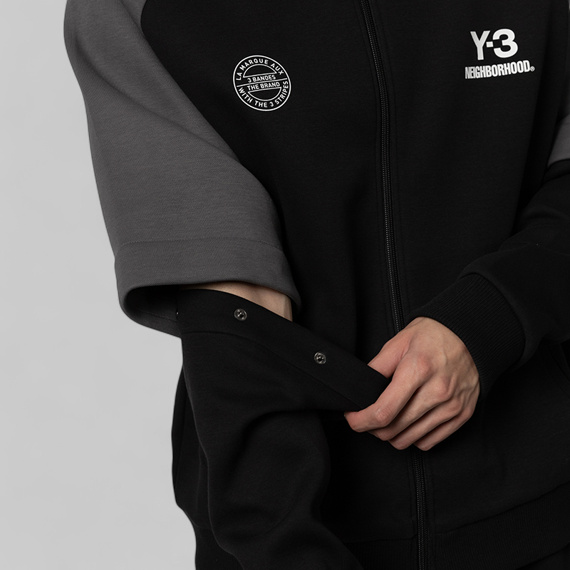 X Neighborhood Track Top (removable sleeves) - Black
