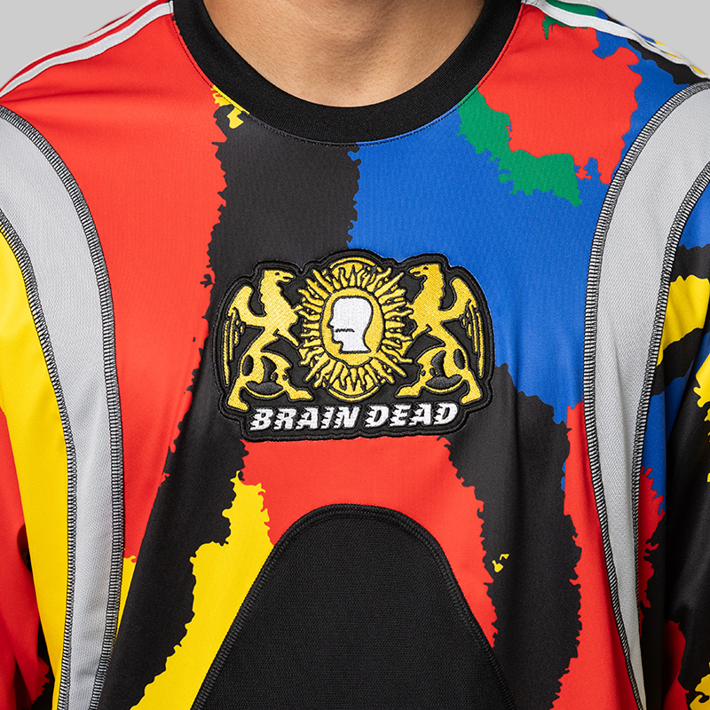 X Brain Dead Long Sleeve Jersey - Black/Equipment Yellow