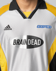 X Brain Dead Football Jersey - Silver Metallic
