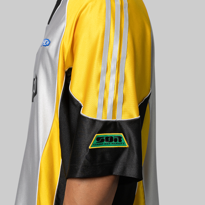 X Brain Dead Football Jersey - Silver Metallic