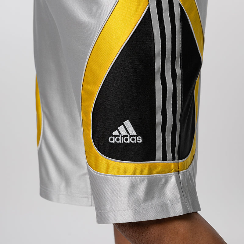 X Brain Dead Football Short - Silver Metallic