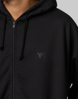 Full Zip Hoodie - Black