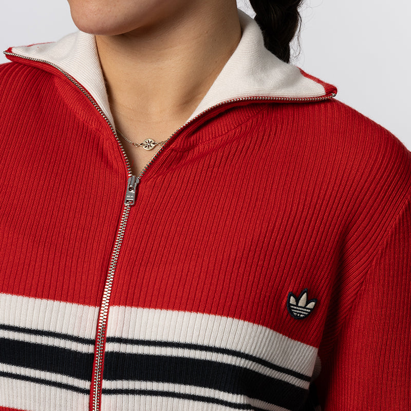 X Wales Bonner Knit Track Top - Better Scarlet