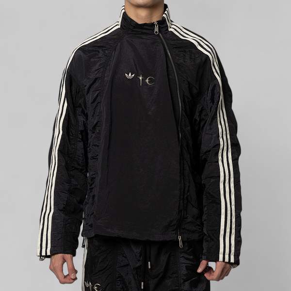 X Thug Club Woven Track Top - Black/Silver Metallic – LOADED X Thug Club Woven Track Top - Black/Silver Metallic – LOADED