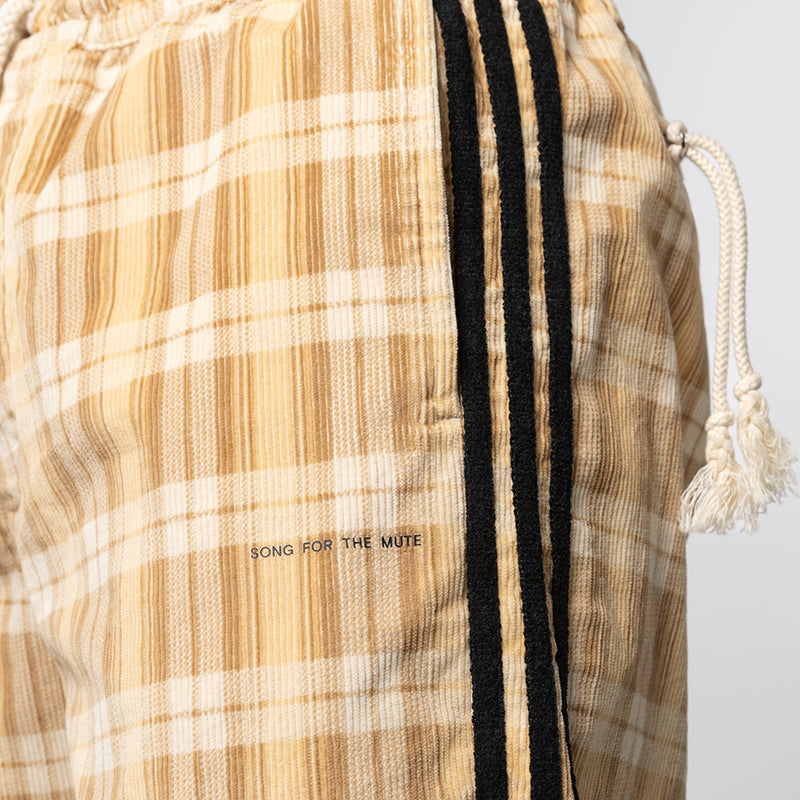 X Song For The Mute ADI006 Plaid Pant - Wonder White