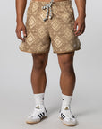 X CLOT By Edison Chen Ikat Short - Warm Sandstone