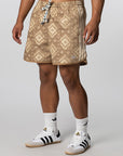 X CLOT By Edison Chen Ikat Short - Warm Sandstone