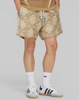 X CLOT By Edison Chen Ikat Short - Warm Sandstone