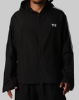 Nylon Wired 3 Stripes Track Top - Black