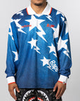 X Bape Long Sleeve Star Jersey - Medium Blue Denim
