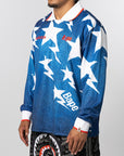 X Bape Long Sleeve Star Jersey - Medium Blue Denim