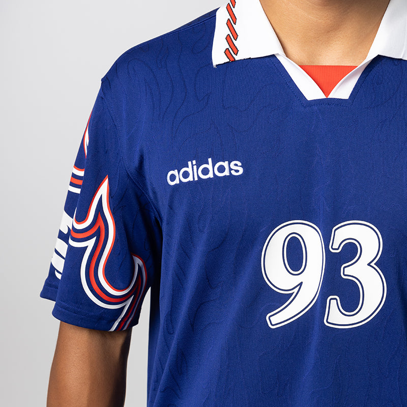 X Bape Short Sleeve Flame Jersey - Japan Blue – LOADED