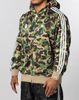 X Bape Shark Track Hoodie Jacket - Crew Green