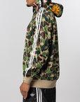 X Bape Shark Track Hoodie Jacket - Crew Green