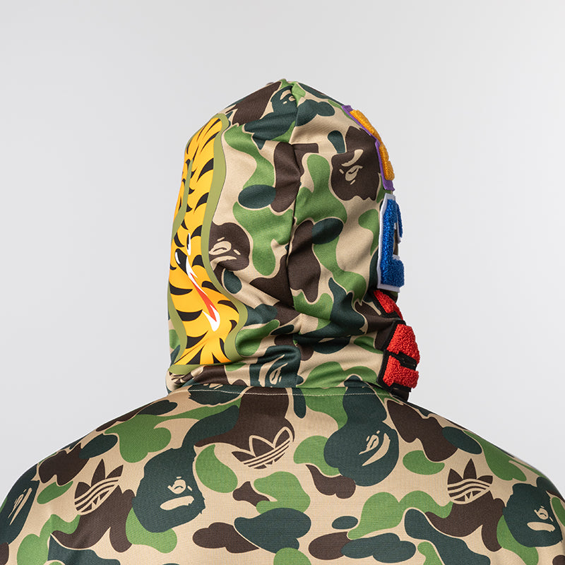 X Bape Shark Track Hoodie Jacket - Crew Green