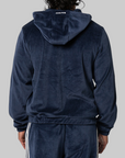 X Wales Bonner Velour Track Jacket - Collegiate Navy